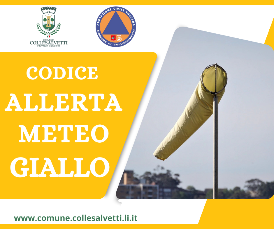 Avviso di criticit regionale: codice giallo per rischio vento