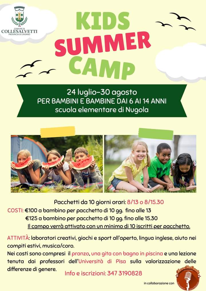 Aperte le iscrizioni ai campi estivi comunali. Il Comune sostiene liniziativa con un contributo pari al 50% delle spese generali.