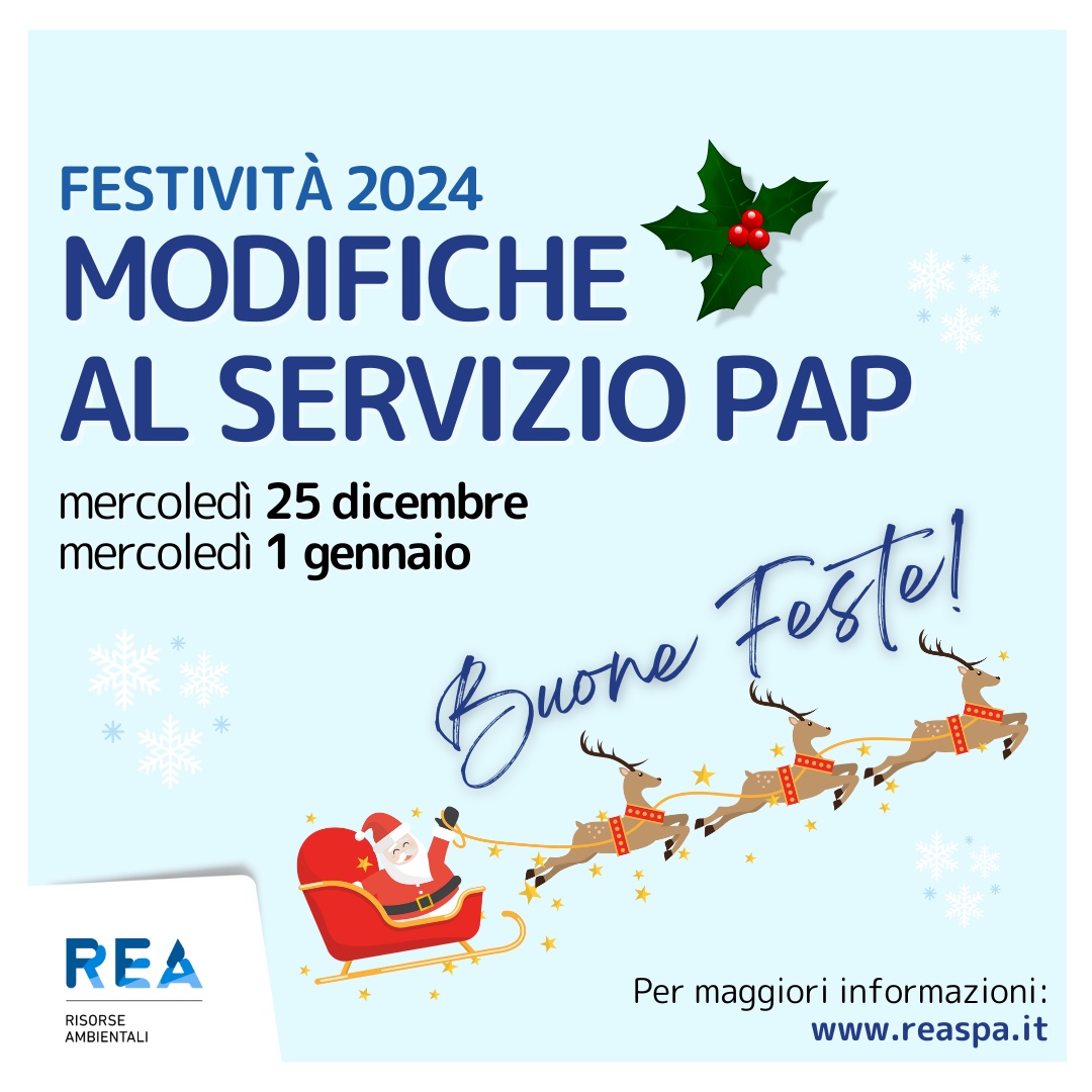 Festivit natalizie: tutte le modifiche del servizio di raccolta rifiuti